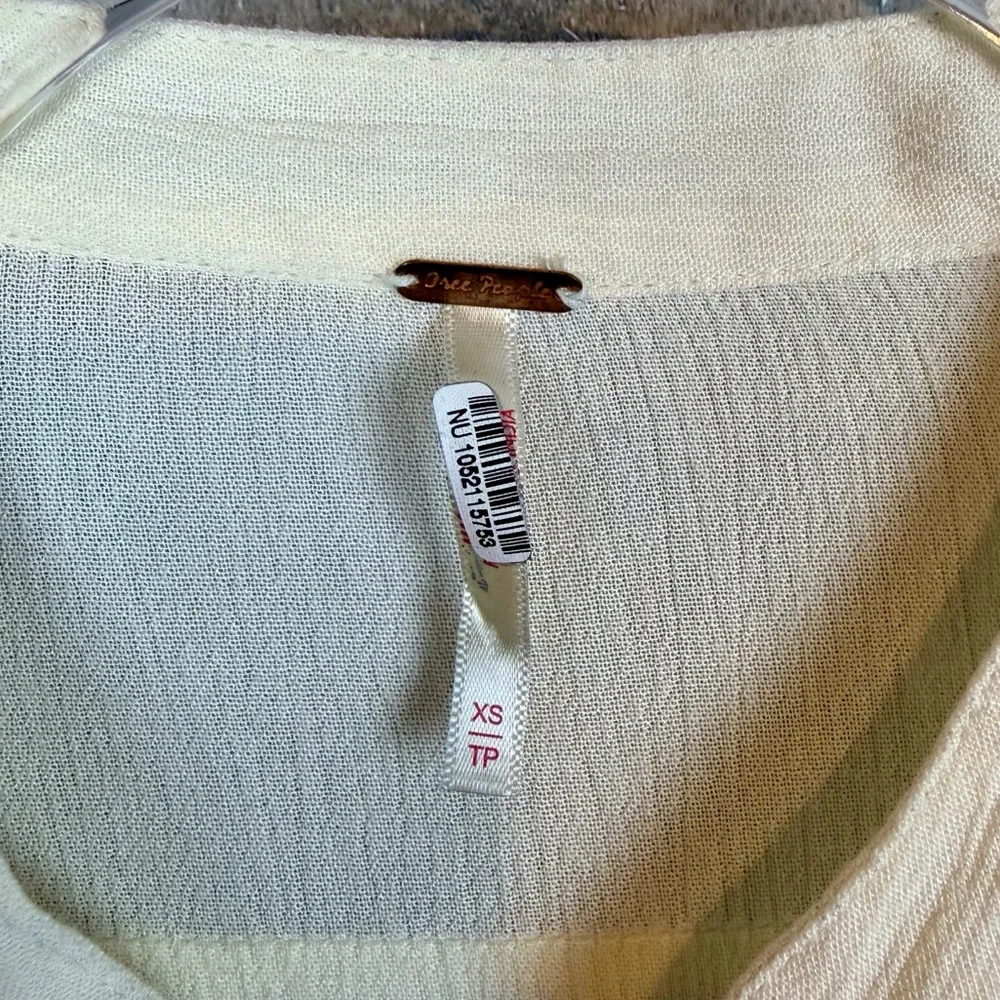 Free People Tusalossa Embroidered Top in Ivory Combo Size XS.